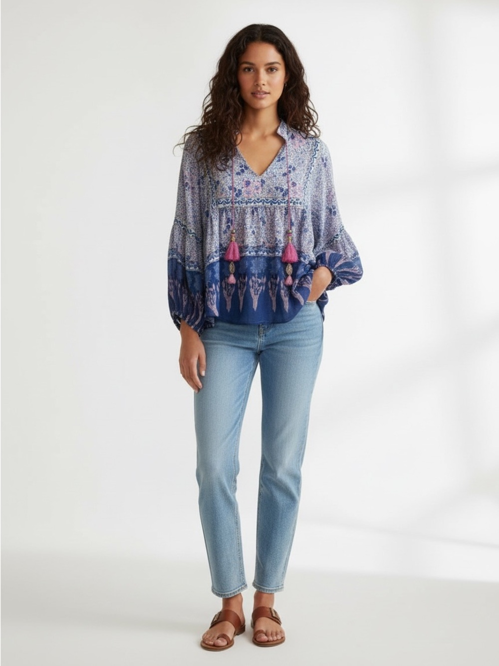 BELL BY ALICIA BELL Blue Stella Top
